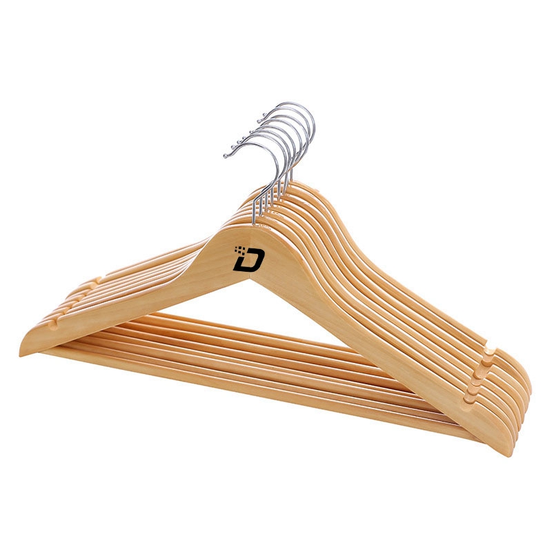 Wooden Hanger with Metal Hook
