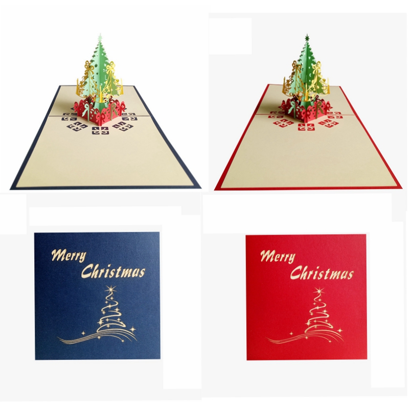 3D Christmas Tree Greeting Cards